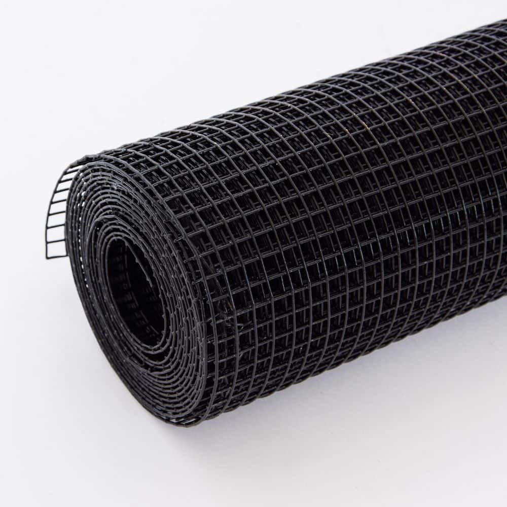 24 in. x 100 ft. Black Vinyl Coated Hardware Cloth Garden Fence, 21 Gauge 1