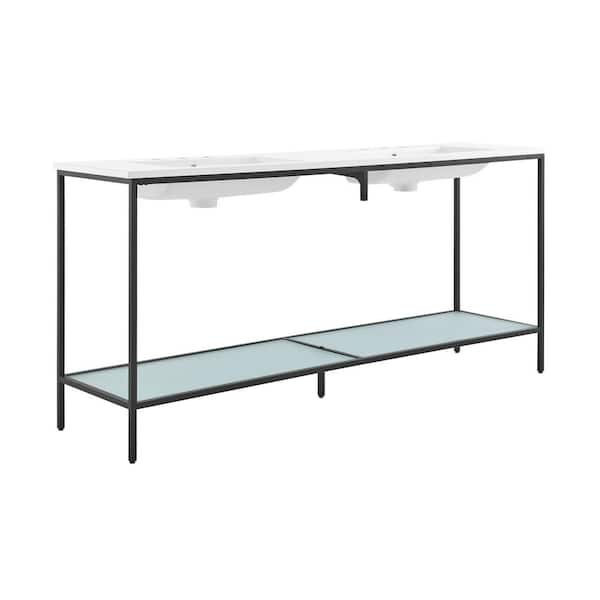 Swiss Madison Pierre 72 Double, Freestanding, Open Shelf, Matte