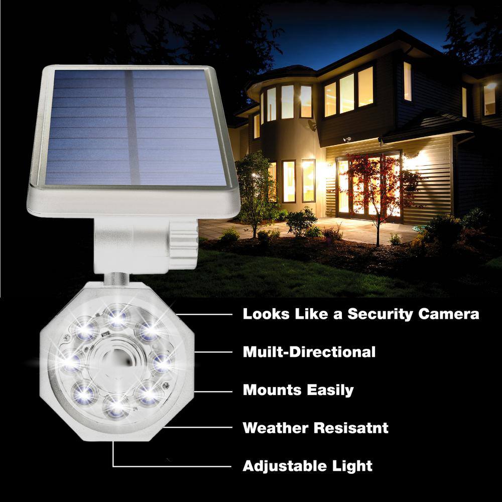 White Solar Motion Sensor LED Security Floodlight