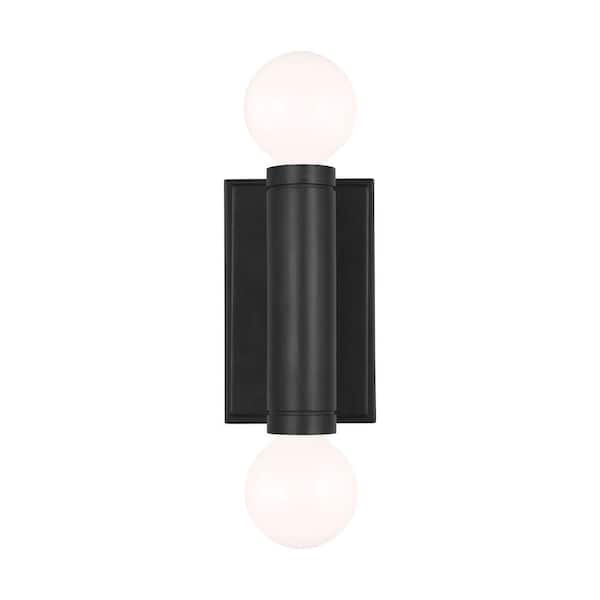 Generation Lighting Beckham Modern 2-Light Aged Iron Wall Sconce Light