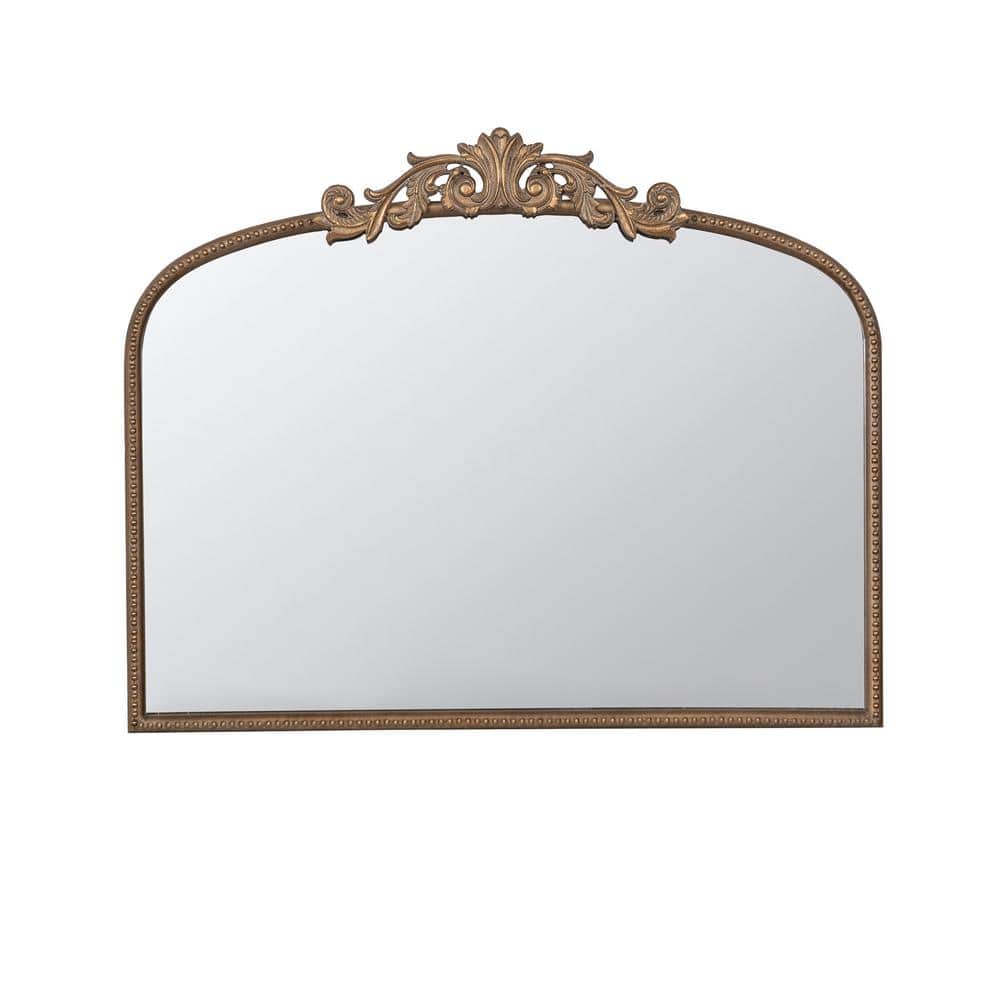 40 in. W x 31.5 in. H Gold Baroque Inspired Arch Iron Frame Mirror price history on PriceWatchPro
