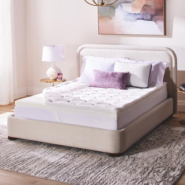 Serta Layered Luxury 4 in. Queen Memory Foam Mattress Topper