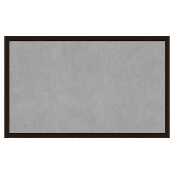Amanti Art Espresso Brown 42 in. x 26 in. Framed Magnetic Board