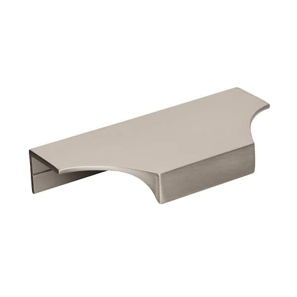 Amerock Extent 4-3/16 in. (106mm) Modern Satin Nickel Cabinet Edge Pull