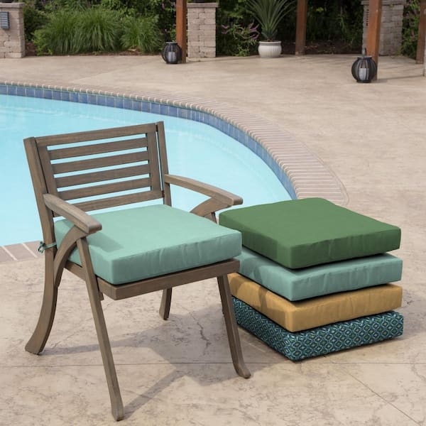 ARDEN SELECTIONS 19 in x 19 in Aqua Leala Square Outdoor Seat