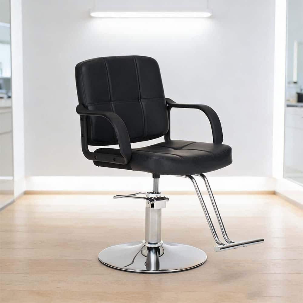 Ten　理容椅子　barber chair PU Leather 360° Swivel Barber Chair Height Adjustable Spa Beauty