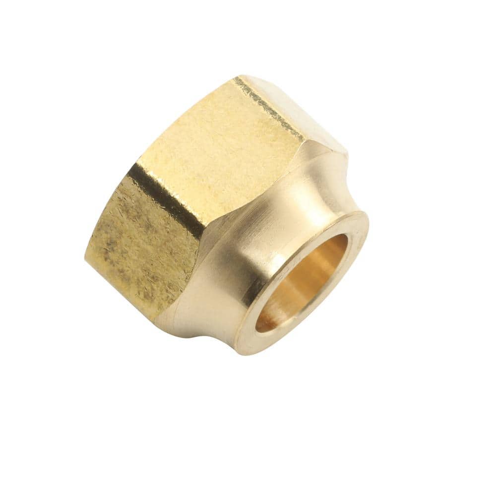 1/2" Flare Brass Nut Fitting for High Pressure Applications (2-Pack)