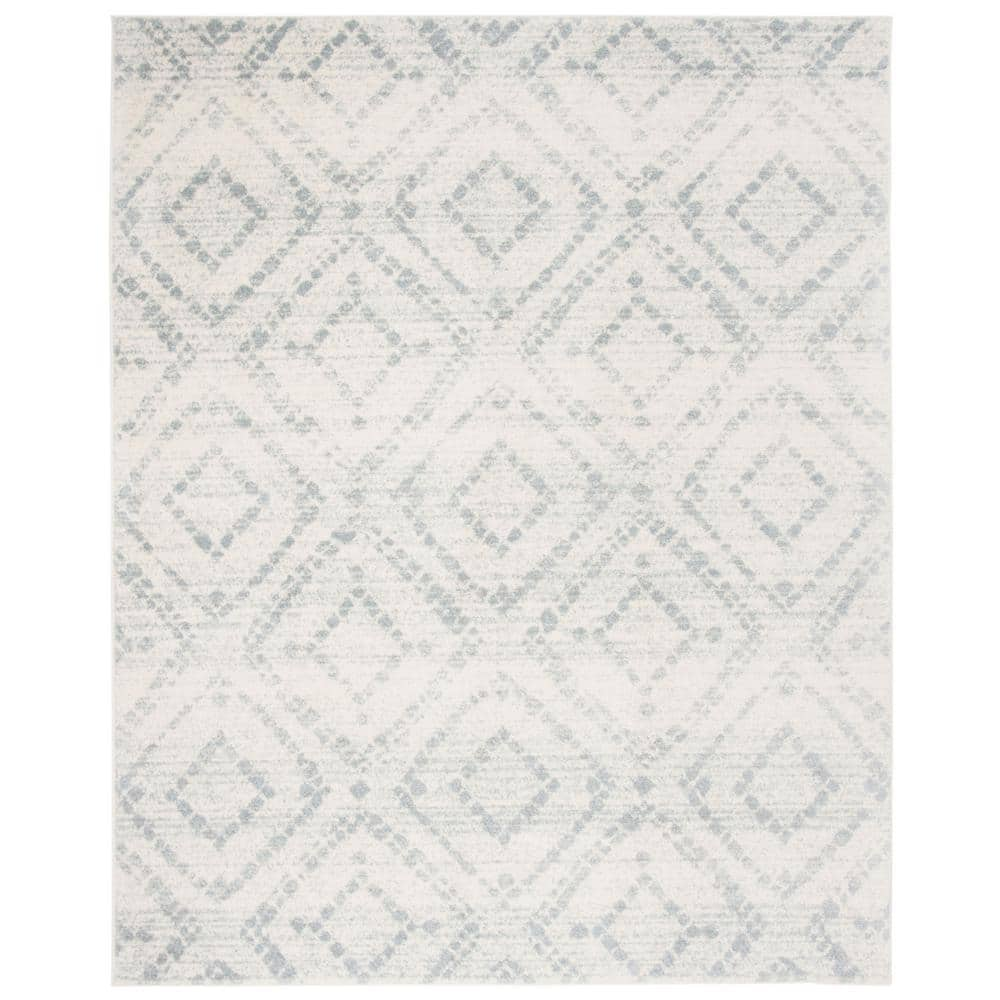 SAFAVIEH Adirondack Ivory/Light Blue 8 ft. x 10 ft. Geometric Area Rug ...