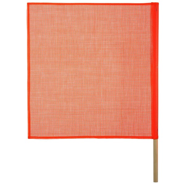 Keeper 18 in. x 18 in. Safety Flag with Wood Dowel