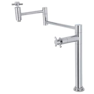 Concord Deck Mount Pot Filler Faucet in Polished Chrome