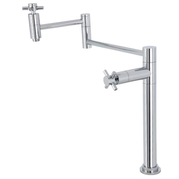Kingston Brass Concord Deck Mount Pot Filler Faucet in Polished Chrome
