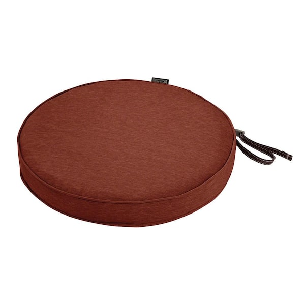 Classic Accessories Montlake Fade Safe Heather Henna 15 in. Round Outdoor Seat Cushion