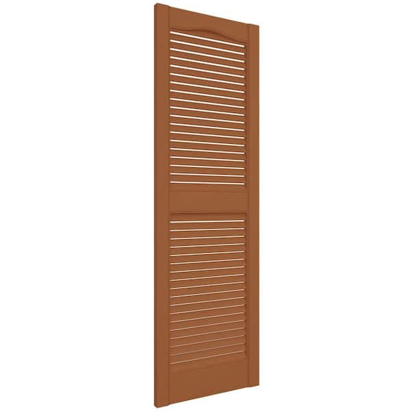 Ekena Millwork Lifetime 12 in. W x 52 in. H Louvered Vinyl