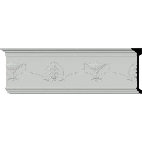 Ekena Millwork SAMPLE - 1-3/4 in. x 12 in. x 7-1/2 in. Urethane Harrington Urn Chair Rail Moulding