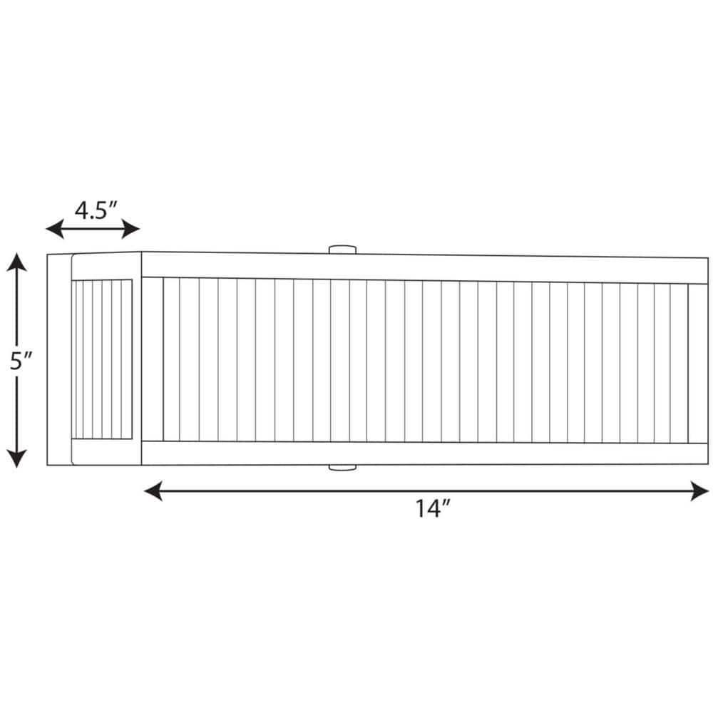 Matte Black Ribbed Glass 2-Light Bathroom Vanity Fixture