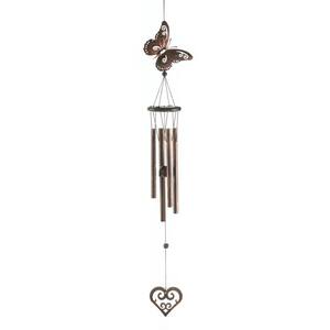 Butterfly and Heart Wind Chimes 4.5 in. x 3 in. x 31.5 in.