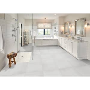 Domino White Glazed 24 in. x 24 in. Matte Porcelain Floor and Wall Tile (11.64 sq. ft./Case)