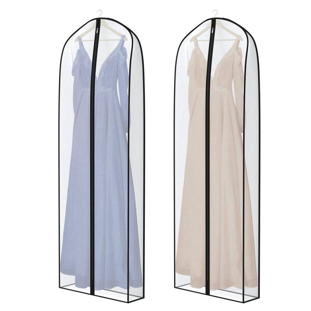 Breathable Clear Garment Bag, 72 in. Height, Wrinkle Free 7in. Gusseted Dress Storage Bag with Zipper, Set of 2 price history on PriceWatchPro