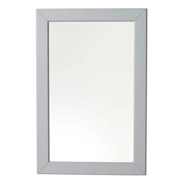 Home Decorators Collection Hayley 30 in. L x 20 in. W Framed Wall Mirror in Grey-DISCONTINUED