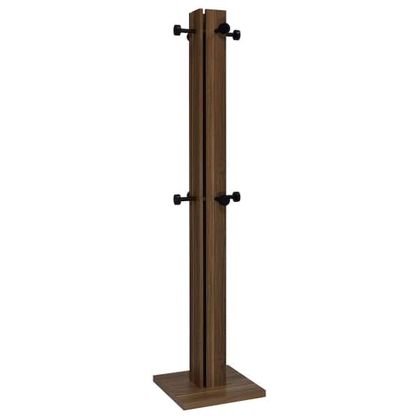 Coaster Rikkie Walnut Coat Rack Walnut with 8 Hooks