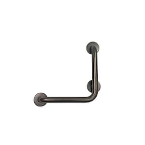12 in. x 12 in. Left Hand Vertical Angle Grab Bar in Oil Rubbed Bronze