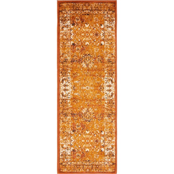 Unique Loom Imperial Bosphorus Terracotta 2' 0 x 6' 0 Runner Rug ...