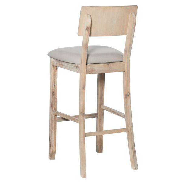 Linon Home Decor Jordan 30 In Gray Wash Cushioned Bar Stool 017102gwsh01u - Linon Home Decor Bar Stool Gray Wash Linon Home Decor Jordan 30 In Gray Wash Cushioned Bar Stool 017102gwsh01u - Linon Home Decor Bar Stool Gray Wash