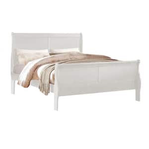 Louis Philippe White Wood Frame Twin Platform Bed