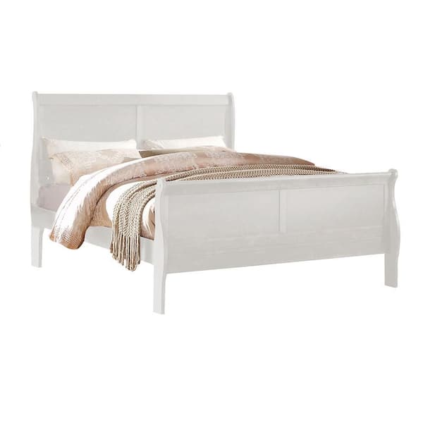 Acme Furniture Louis Philippe White Wood Frame Twin Platform Bed