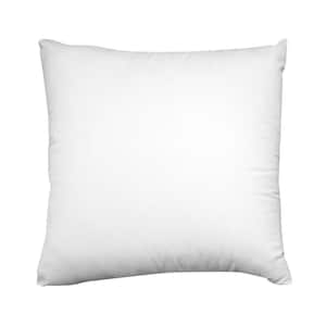 White Solid Down Alternative 22 in. x 16 in. Throw Pillow (Set of 2)