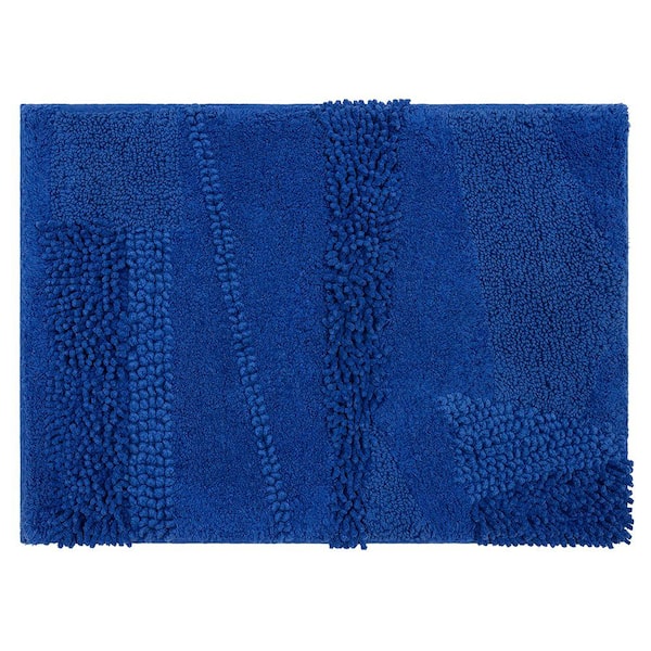 Mohawk Home Composition Fiesta Cobalt 24 in. x 60 in. Cotton Bath Mat
