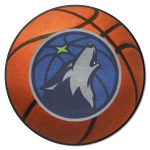 Minnesota Timberwolves Orange 27 in. Diameter Basketball Rug