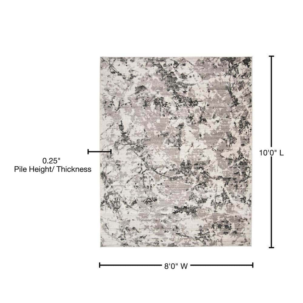 Skyler Grey and Ivory 8' x 10' Medallion Area Rug