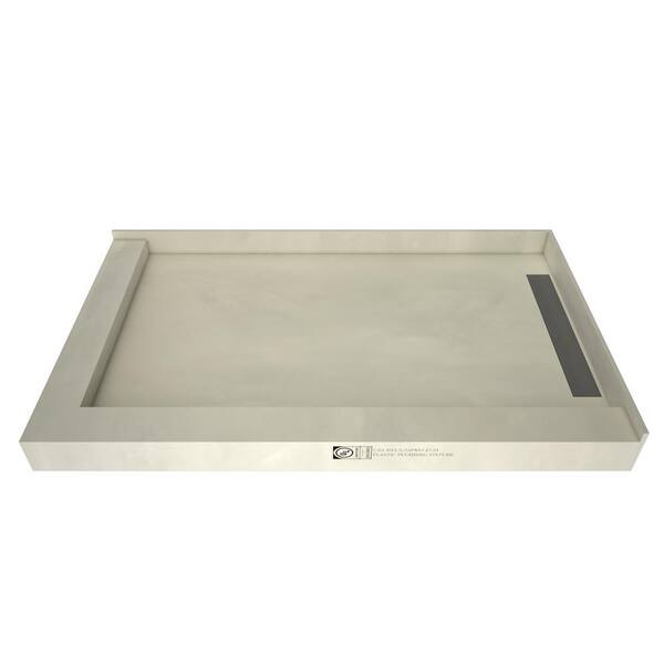 Tile Redi WonderFall Trench 36 in. x 60 in. Double Threshold Shower Base with Right Drain and Tileable Trench Grate