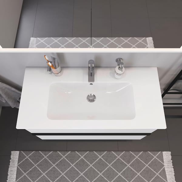 Duravit ME by Starck 40.5 in. Rectangular Bathroom Sink in White