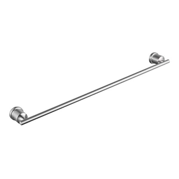 VEVETTA 24 in. Wall Mounted Single Towel Bar in Brushed Nickel