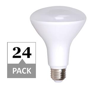 65-Watt Equivalent Soft White 2700K BR30 Dimmable LED Light Bulb (24-Pack)