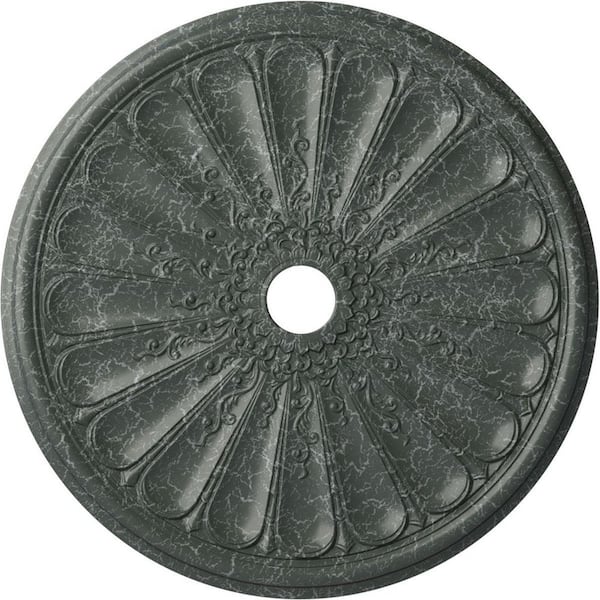 Ekena Millwork 1-1/2" x 31-1/2" x 31-1/2" Polyurethane Kirke Ceiling , Athenian Green Crackle