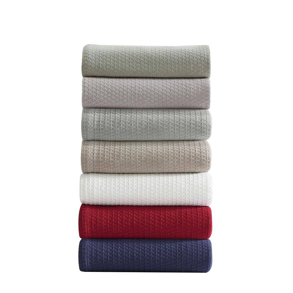 Sage Green King Cotton Reversible Textured Blanket