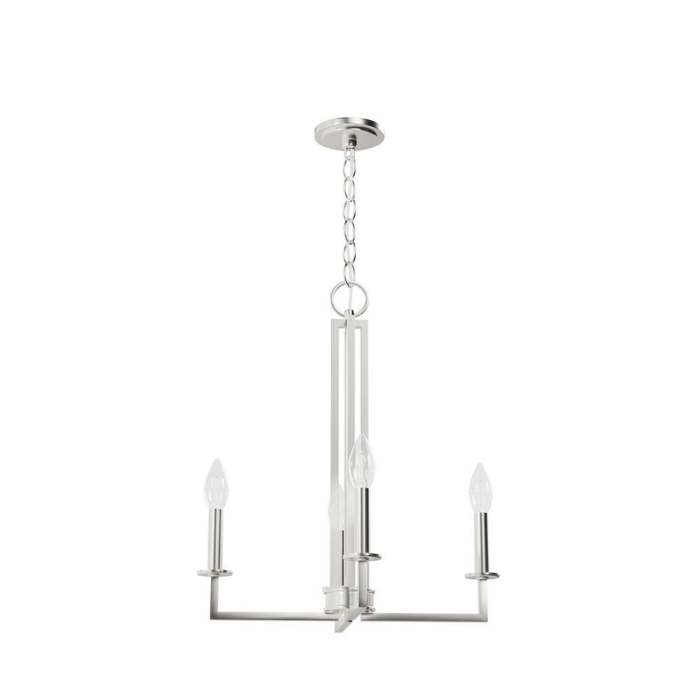 Bearden Industrial Edge 4-Light Brushed Nickel Pendant
