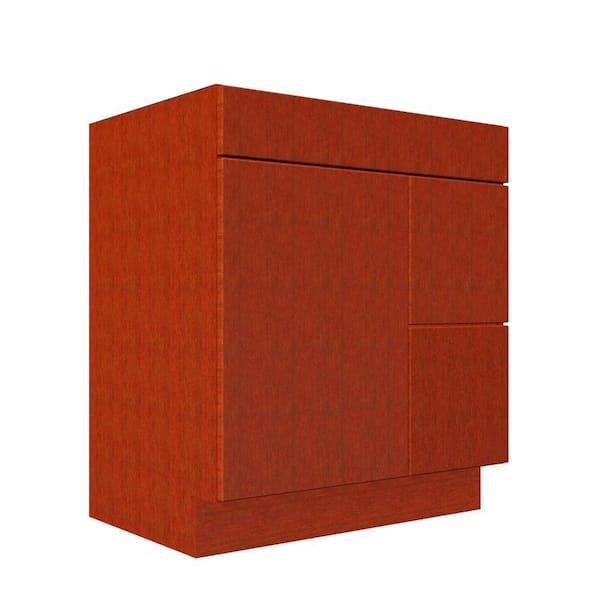 Home Decorators Collection Delridge 30 in. Vanity Cabinet Only in Light Mahogany