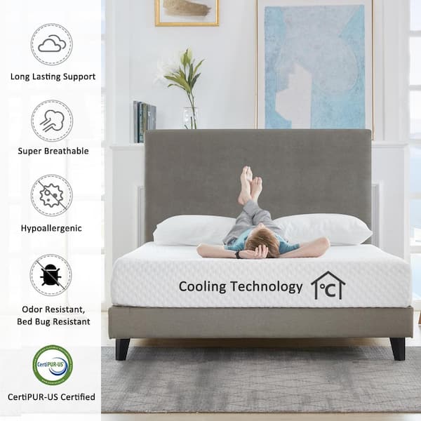 GZMR Cooling Full Medium Gel Memory Foam 10 in. Mattress GZ-DEF41692 - The  Home Depot