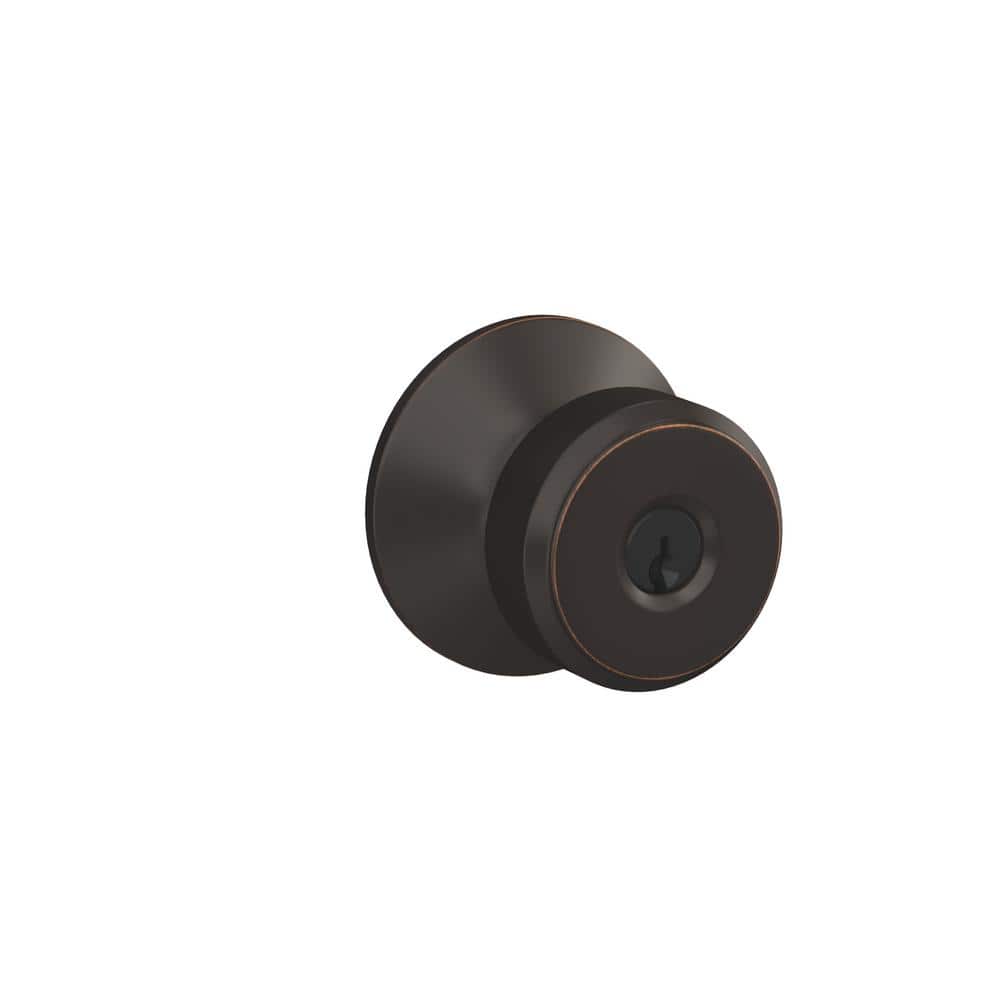 Schlage Custom Matte Black Keyed Entry Door Knob F51A 622 The Home Depot