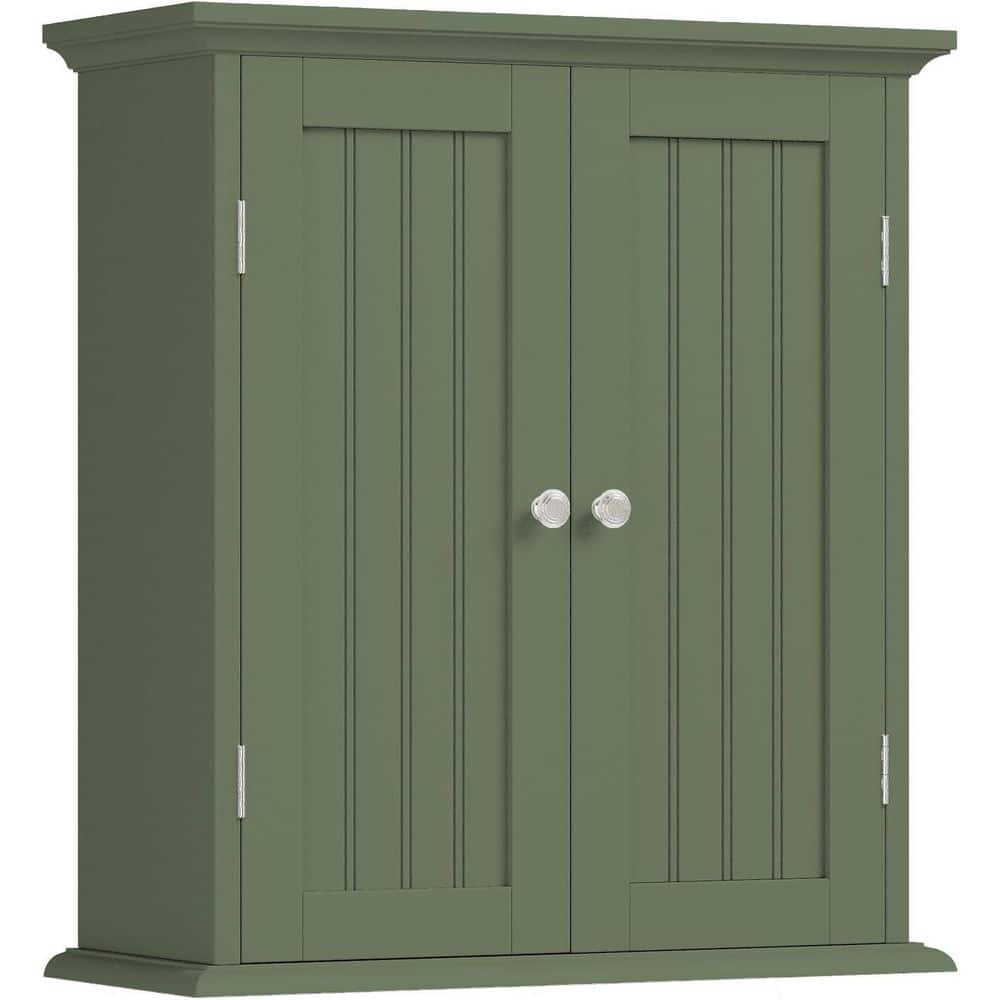 21.1 in. W x 24 in. H Wood Rectangular Green Wall Mount Medicine Cabinet without Mirror price history on PriceWatchPro