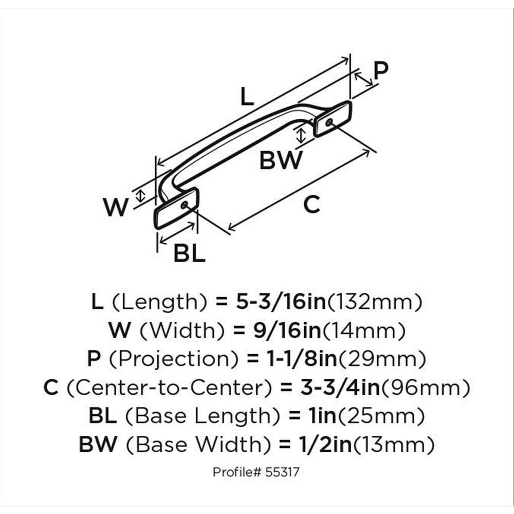 Highland Ridge 3-3/4" Black Bronze Cabinet Pull