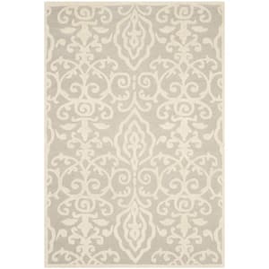 Whetstone Grey 4 ft. x 6 ft. Floral Area Rug