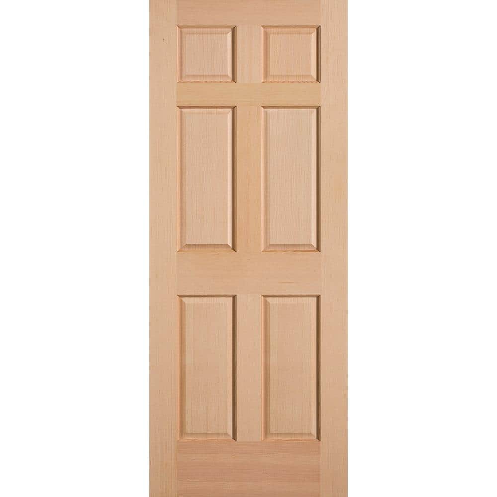 Masonite 32 in. x 80 in. 6-Panel Unfinished Fir Front Exterior