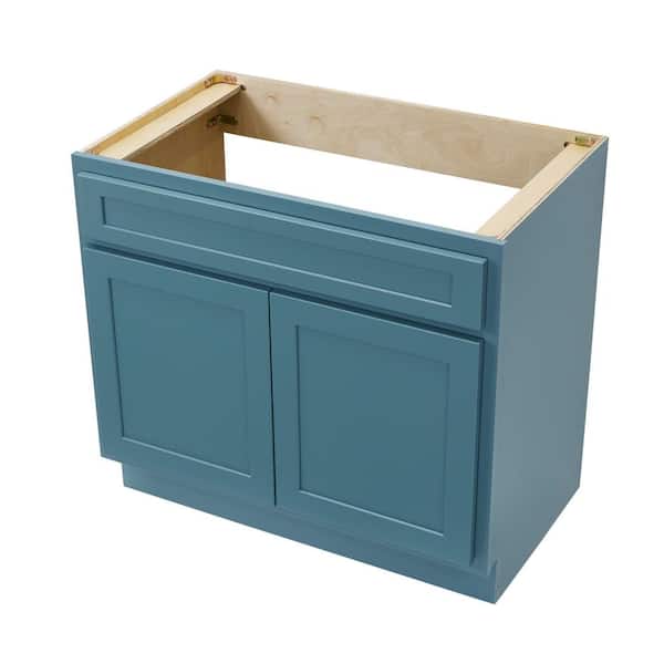 Vanity Art 36 in. W x 21 in. D x 32.5 in. H 2-Doors Bath Vanity Cabinet Only in Sea Green