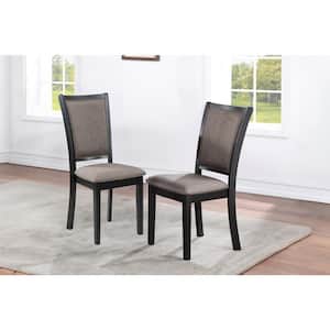 New Classic Furniture Potomac Black Dining Chair with Fabric Cushions (Set of 2)