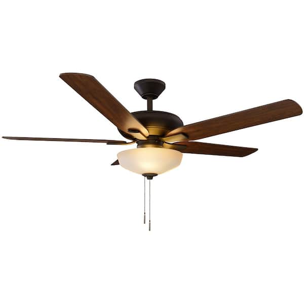 Hampton Bay Holly Springs 52 In Led Indoor Oil Rubbed Bronze Ceiling Fan With Light Kit 57261 The Home Depot - Do Hampton Bay Ceiling Fans Have A Lifetime Warranty